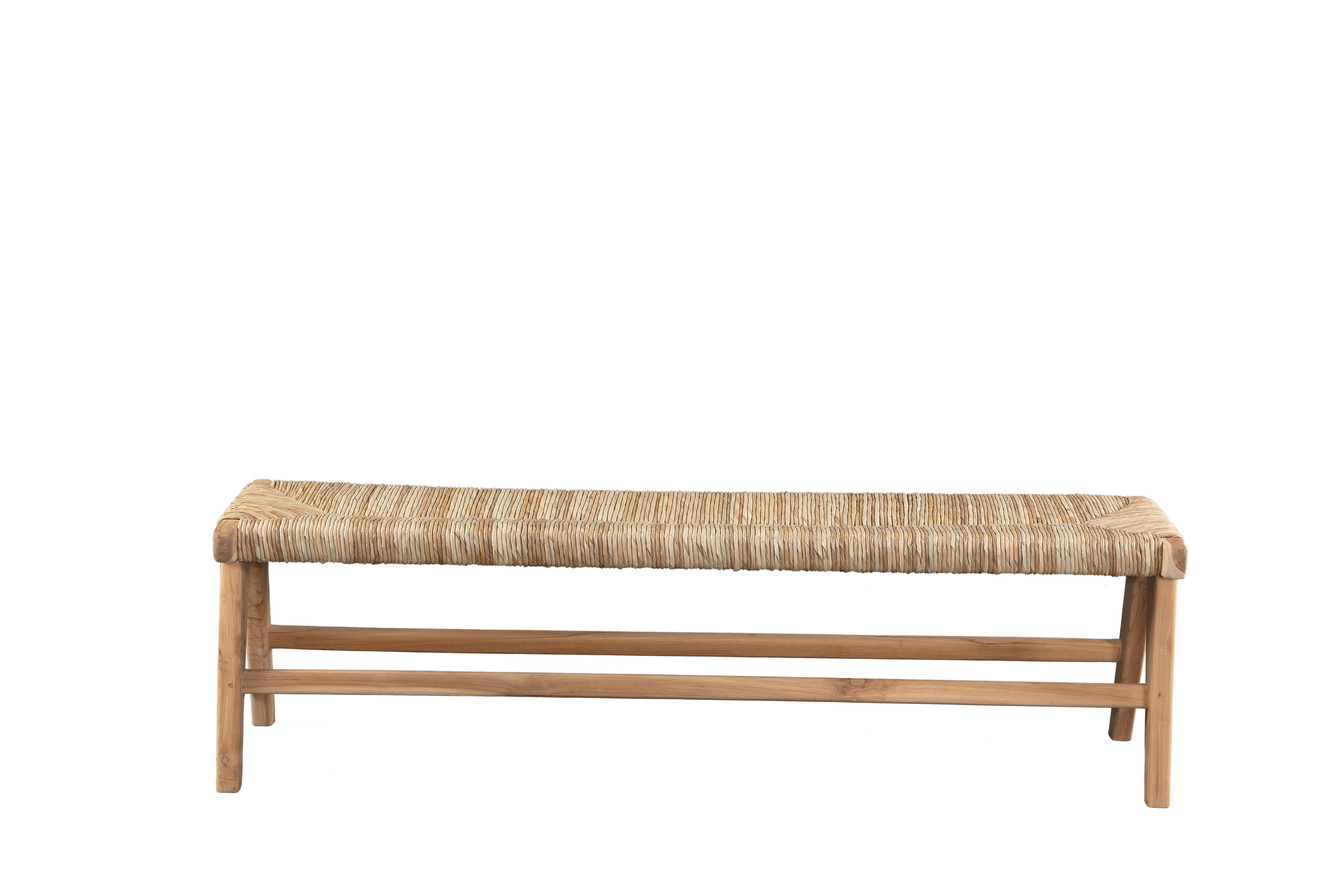 Handwoven Natural Fiber Bench
