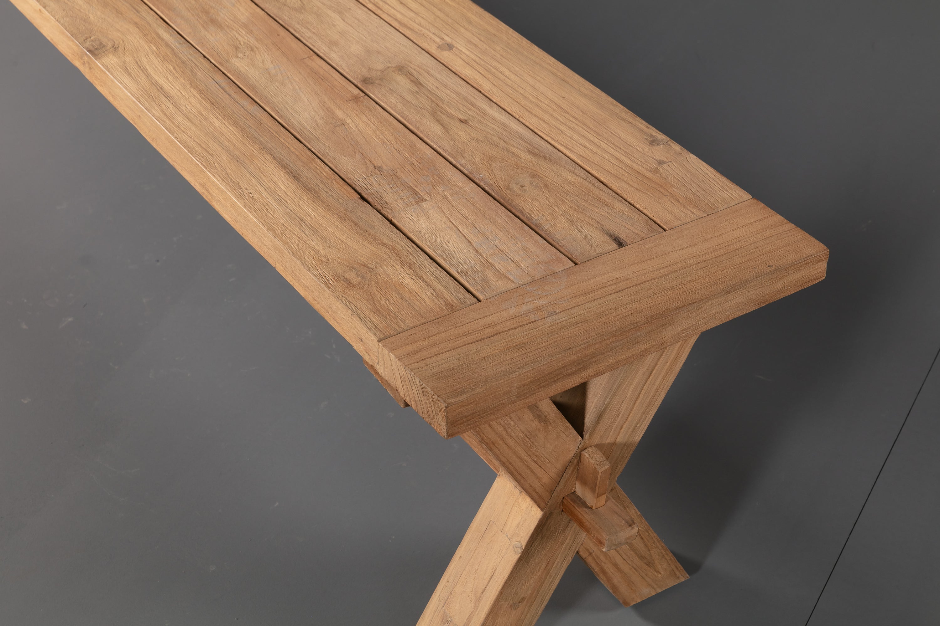 Rustic Solid Wood Dining Bench
