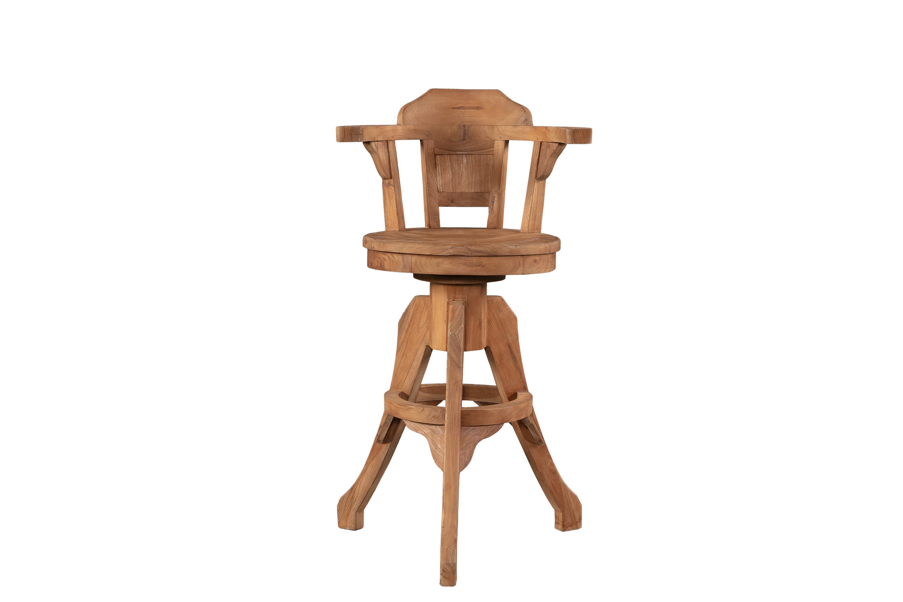 Solid Wood Swivel Bar Stool