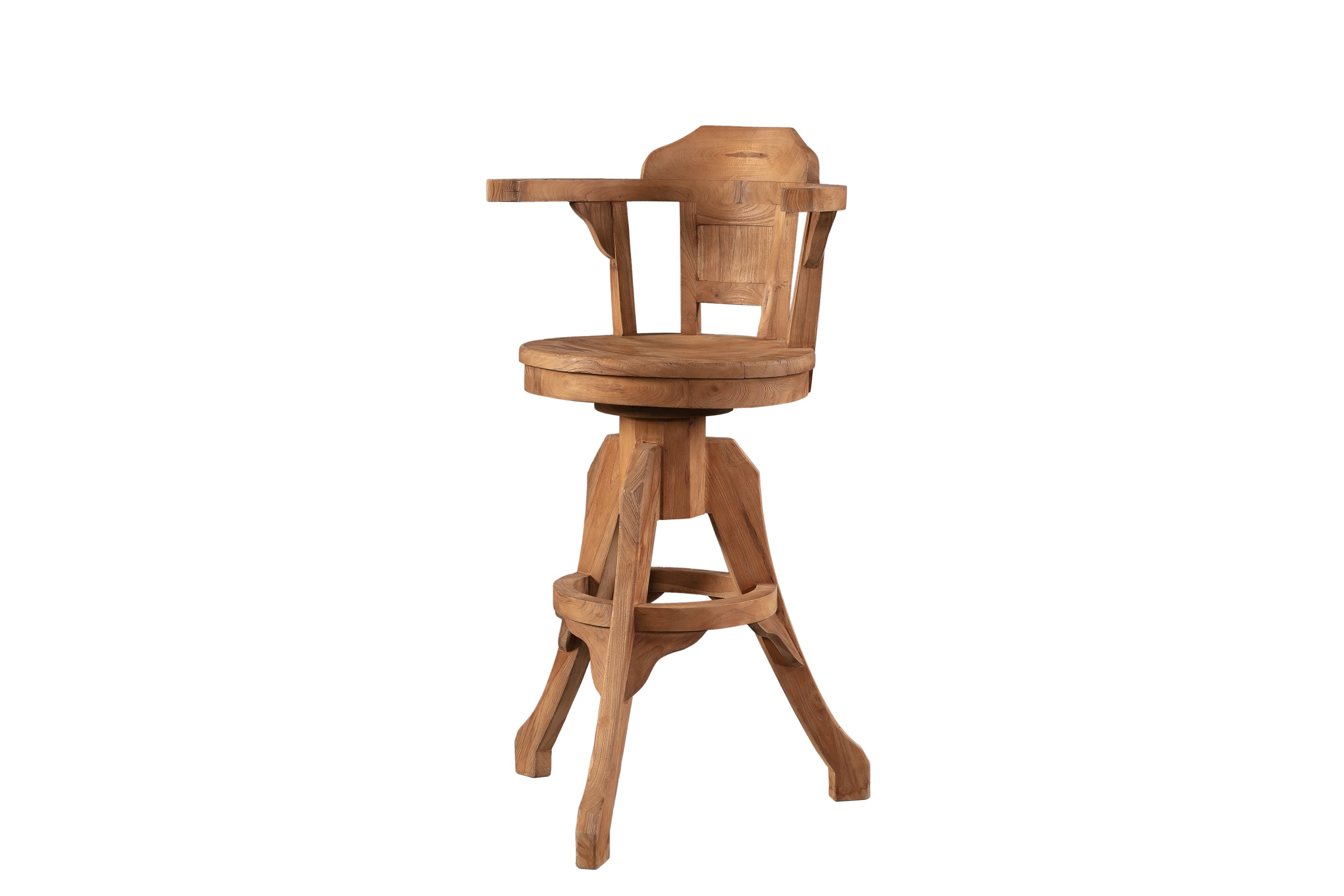 Solid Wood Swivel Bar Stool