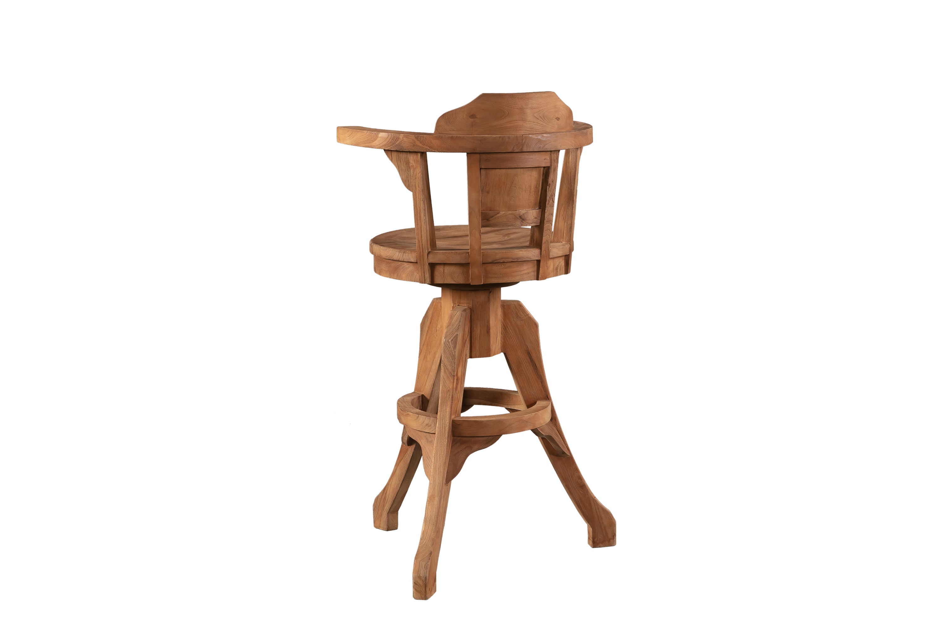 Solid Wood Swivel Bar Stool