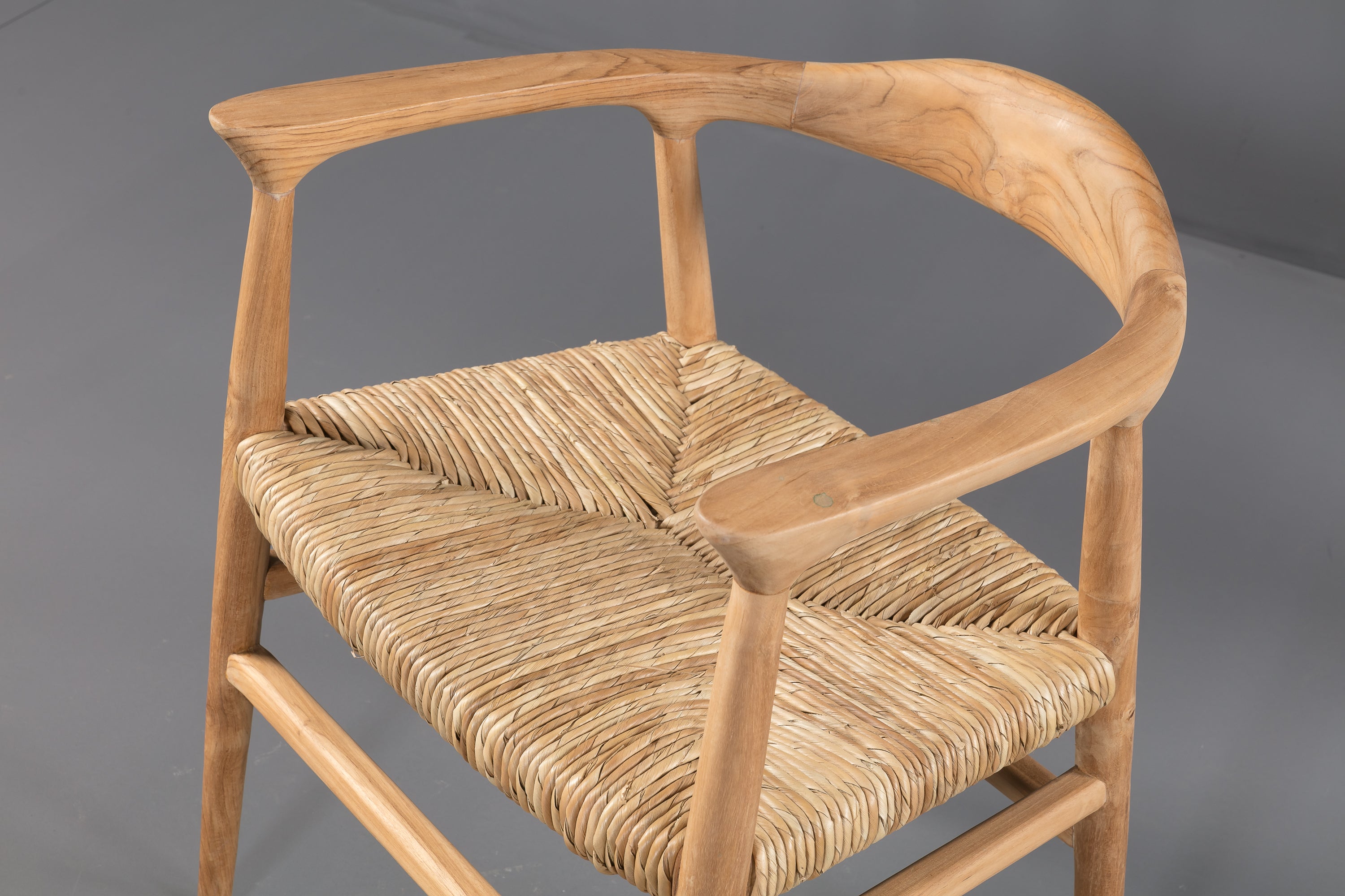 Rustic Wooden Low Chair