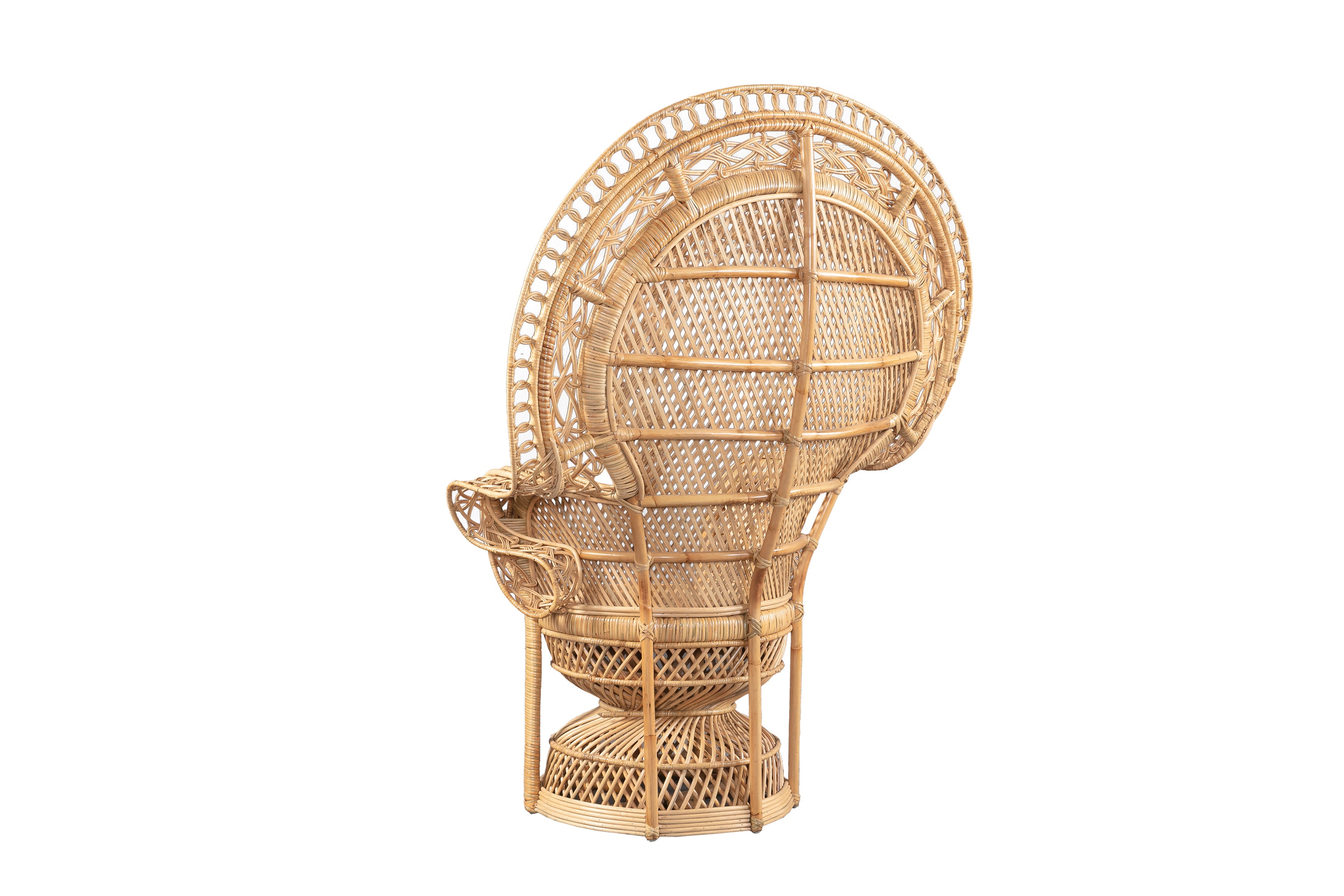 Vintage Rattan Peacock Accent Chair