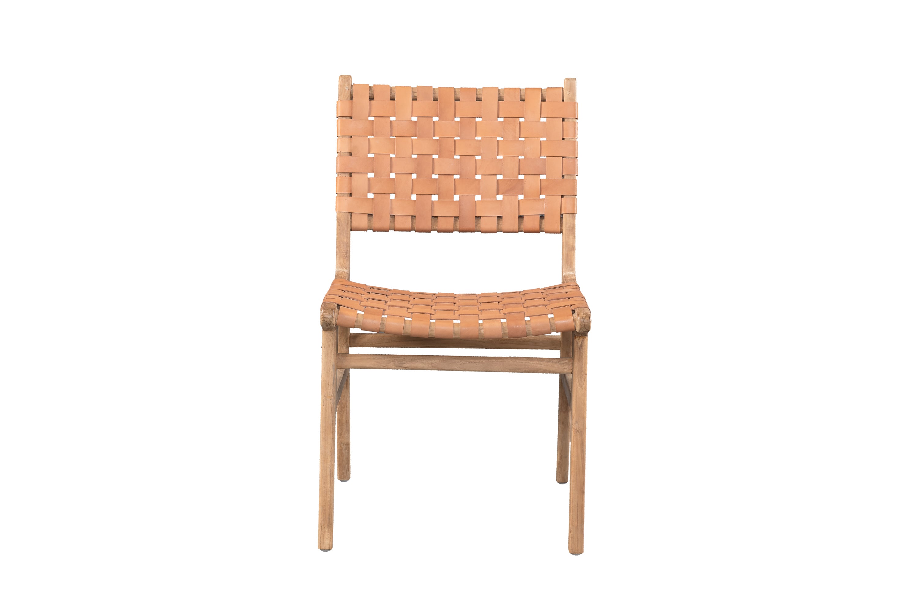 Handwoven Leather Dining Chair