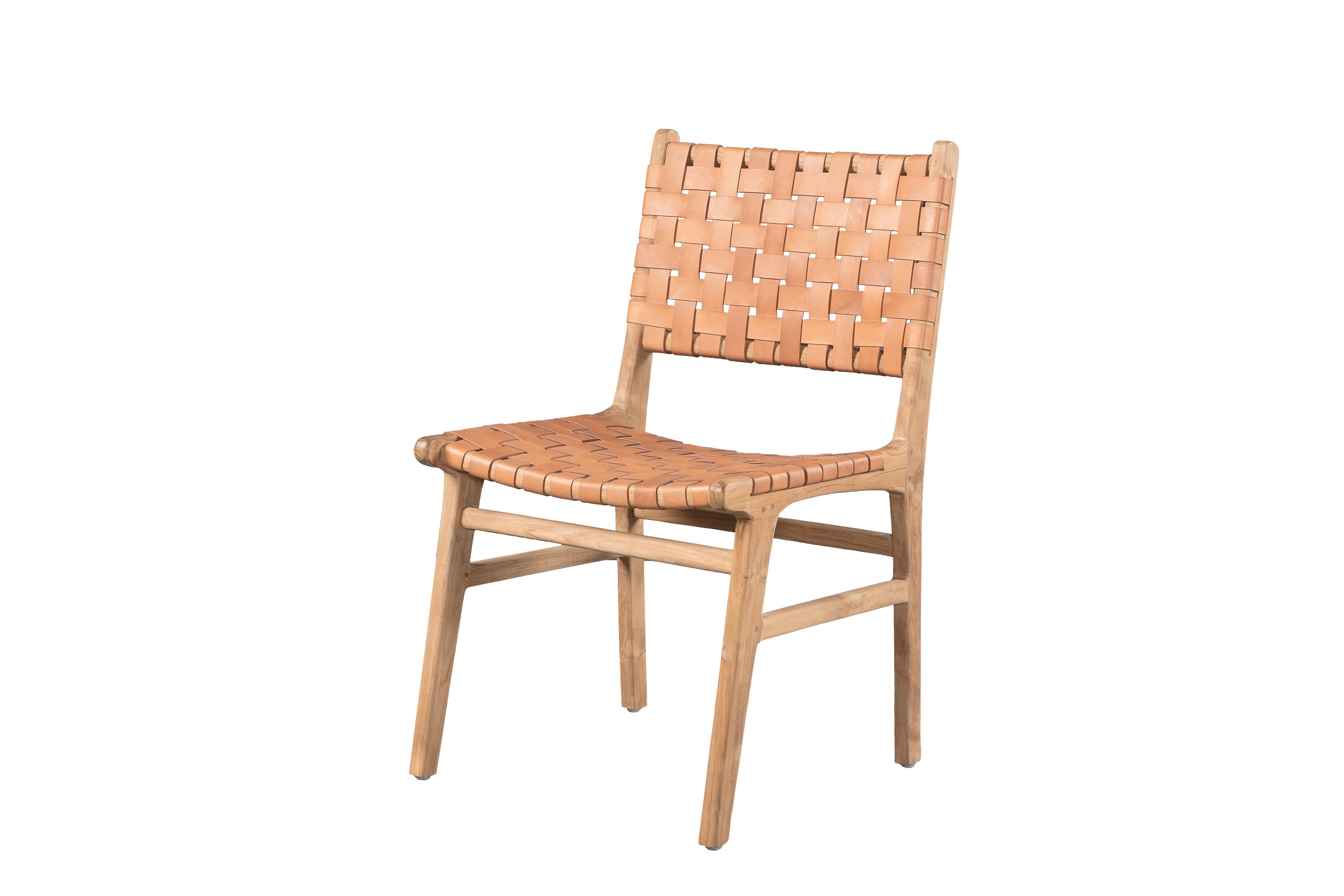 Handwoven Leather Dining Chair