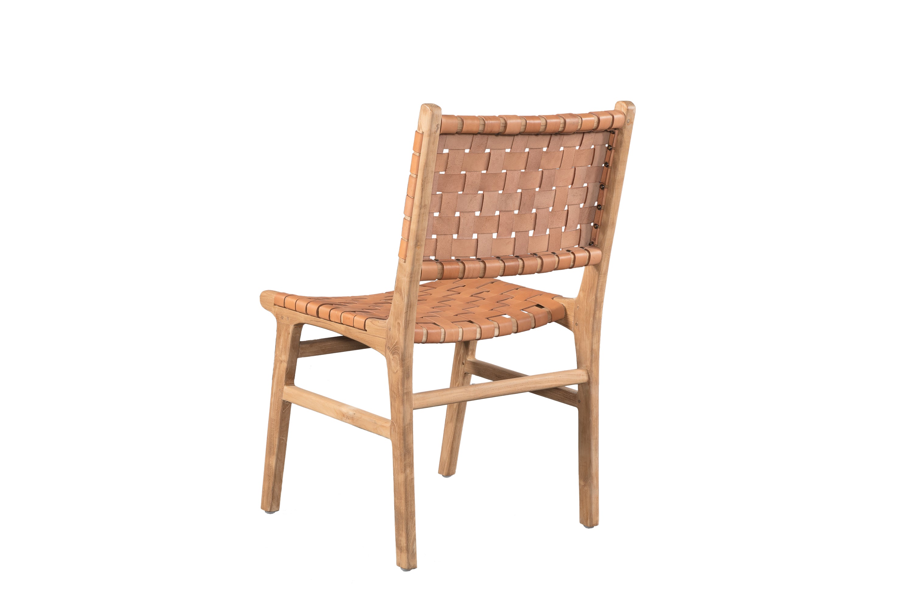 Handwoven Leather Dining Chair